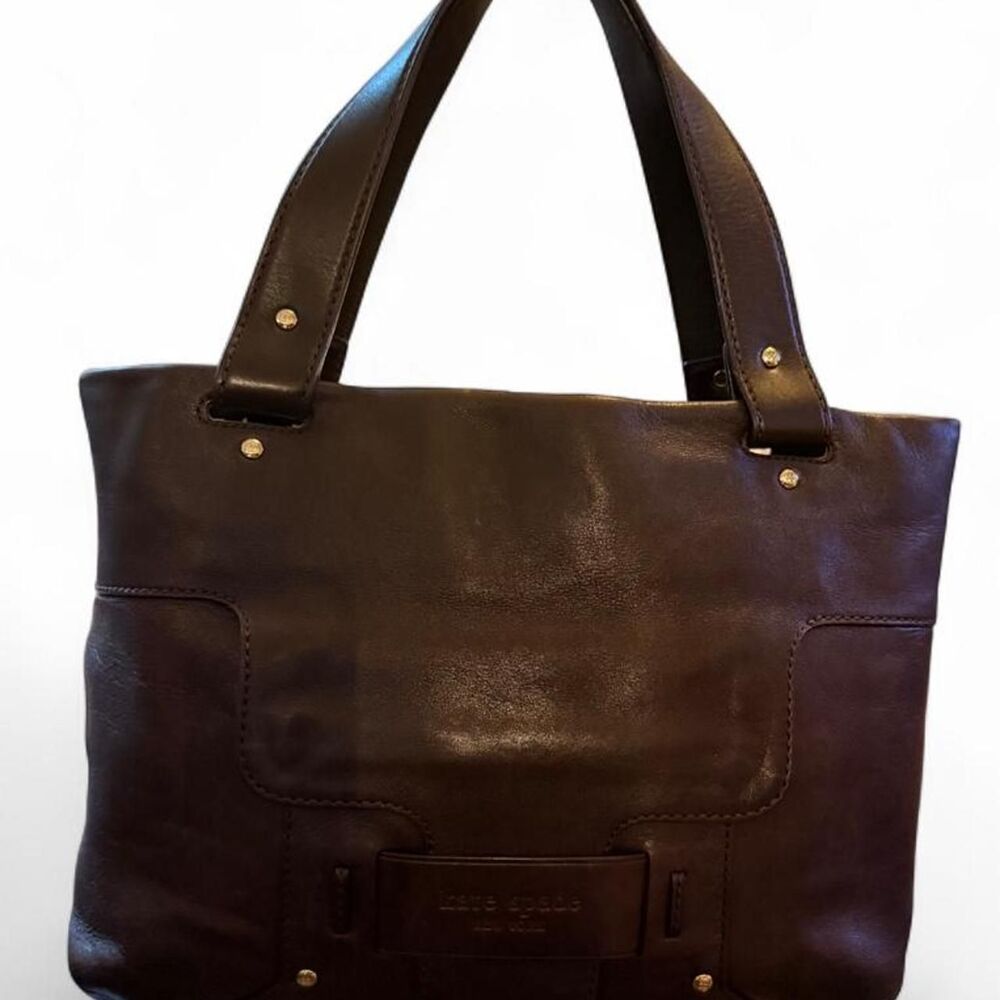 Kate Spade Savona Malea Tote Dark Brown Leather Shoulder Bag Floral Lining